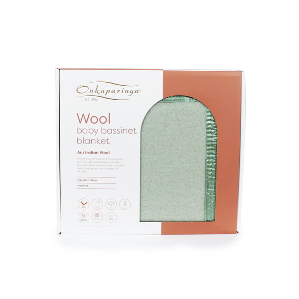 Australian Wool Baby Blanket Green