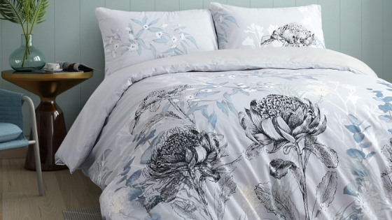Australian native flowers bed linen