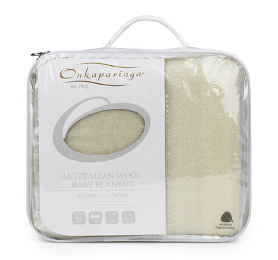 Australian Wool Baby Cot Blanket Cream