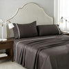 Embroidered Egyptian Cotton Hotel Sheet Set- Chocolate