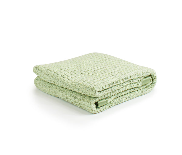 Moss Weave Blanket- Green