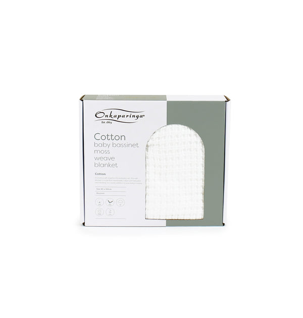 Moss Weave Blanket- White