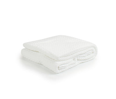 Moss Weave Blanket- White