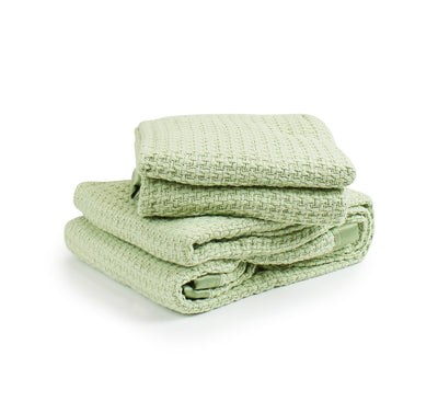 Moss Weave Blanket- Green