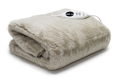 Faux Mink Heated Throw