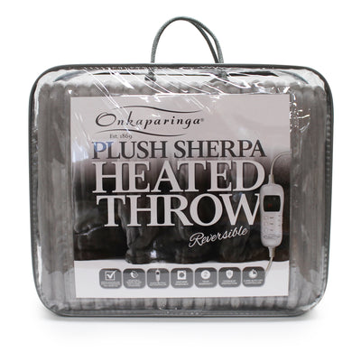Sherpa Plush Heated Throw