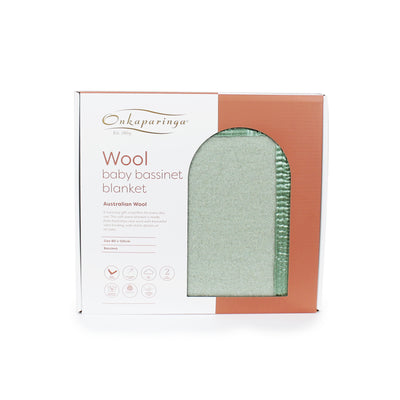 Australian Wool Baby Blanket Green