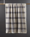 Australian Wool Check Blanket- Natural