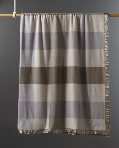 Australian Wool Check Blanket- Mosaic