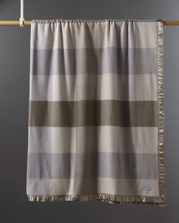 Australian Wool Check Blanket- Mosaic
