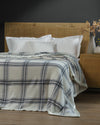 Australian Wool Check Blanket- Natural