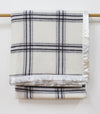 Australian Wool Check Blanket- Natural