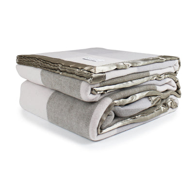 Australian Wool Check Blanket- Mosaic