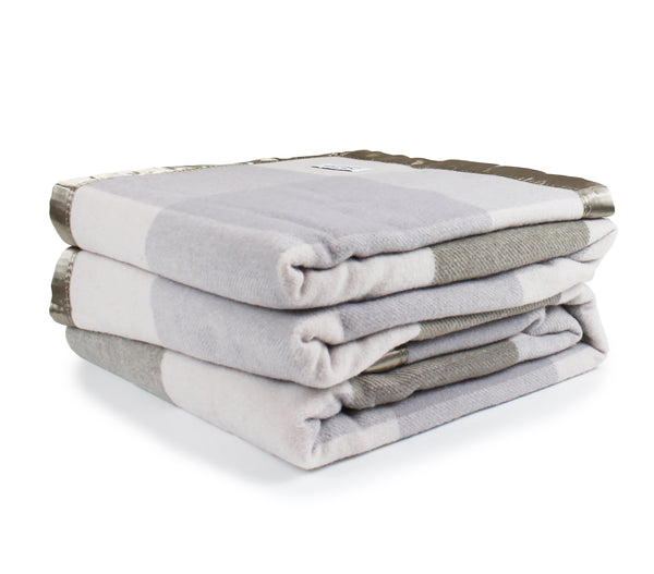 Australian Wool Check Blanket- Mosaic