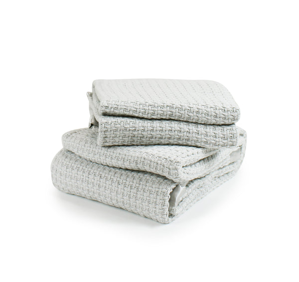 Moss Weave Blanket- Silver