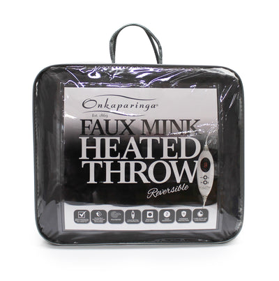 Faux Mink Heated Throw