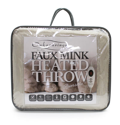 Faux Mink Heated Throw