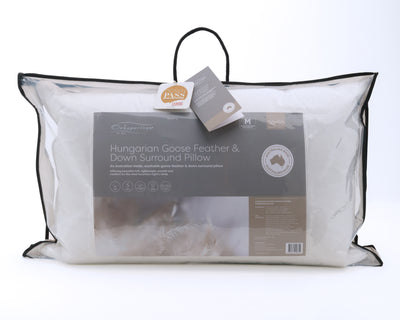 50/50 Australian Made Hungarian Goose Down & Feather Pillow