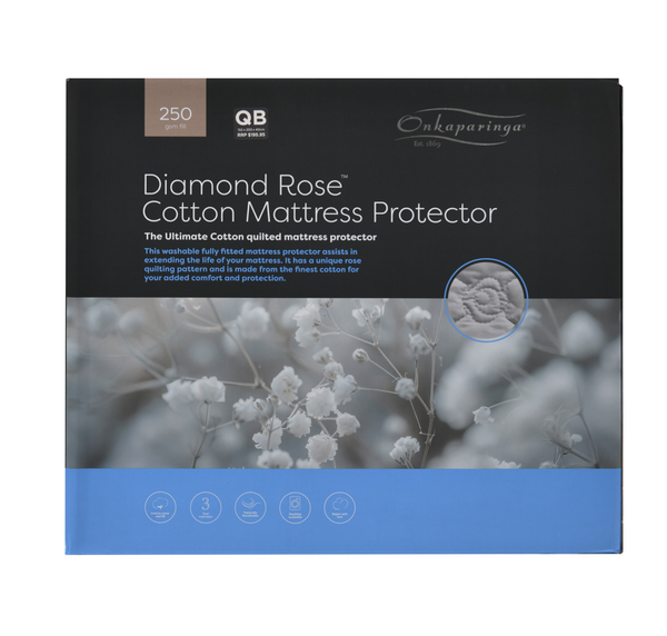 Diamond Rose Cotton Mattress Protector