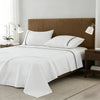 Embroidered Egyptian Cotton Hotel Sheet Set- White and Black