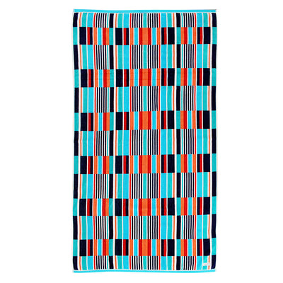 Cotton Velour Beach Towel - Celestia Stripe