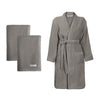 Onkaparinga bathrobe and towel set grey.