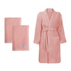 Onkaparinga bathrobe and towel set pink blush.