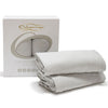 Bamboo Cotton Jersey Baby Fitted Sheet for cot and bassinet 2pk silver grey in white gift box.