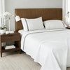 Embroidered Egyptian Cotton Hotel Sheet Set- White and Black