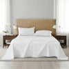 Embroidered Egyptian Cotton Hotel Sheet Set- White and Linen