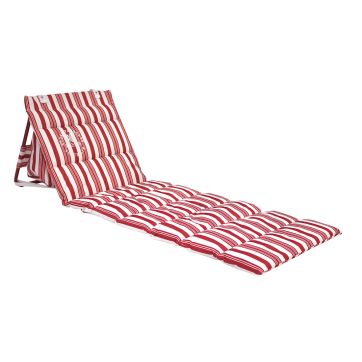 Onkaparinga beach recliner chair mat red stripe