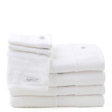 Onkaparinga Rivet 7 pc bath towel set white